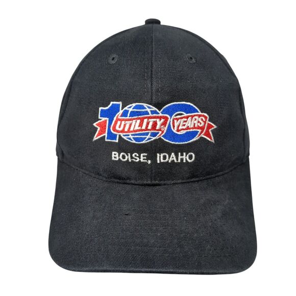 100 Utility Years Strapback Hat Black One Size Adjustable Embroidered - Picture 1 of 8